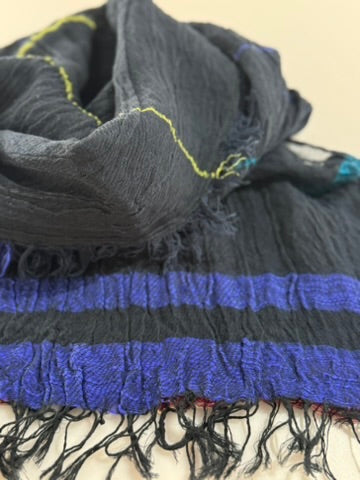 Roots Middle Gauze Cotton Scarves 21'' x 70'' from Japan