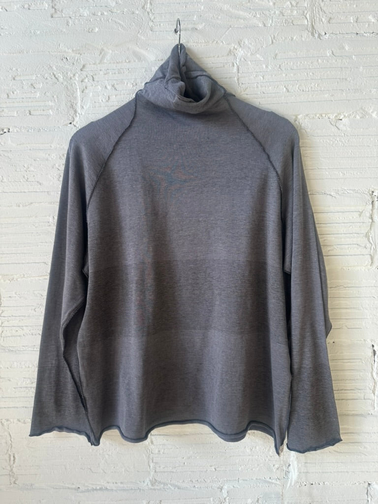 Tamaki Niime Tokkuri Cotton Mock neck knit long sleeve tee