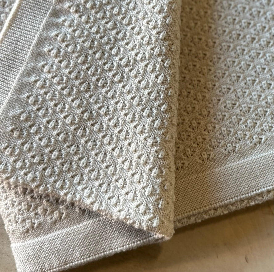 Merino Peppi Blanket Ecru