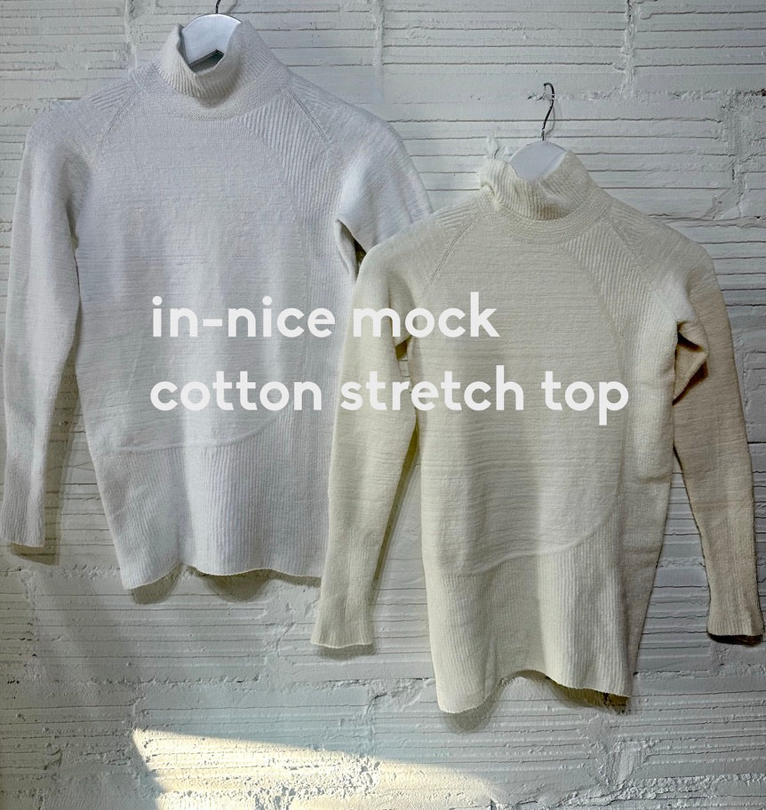 In-Nice Tamaki-Niime Mock Turtle  Stretch Sweater from Japan