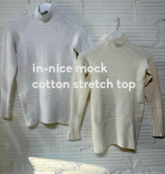 In-Nice Tamaki-Niime Mock Turtle  Stretch Sweater from Japan