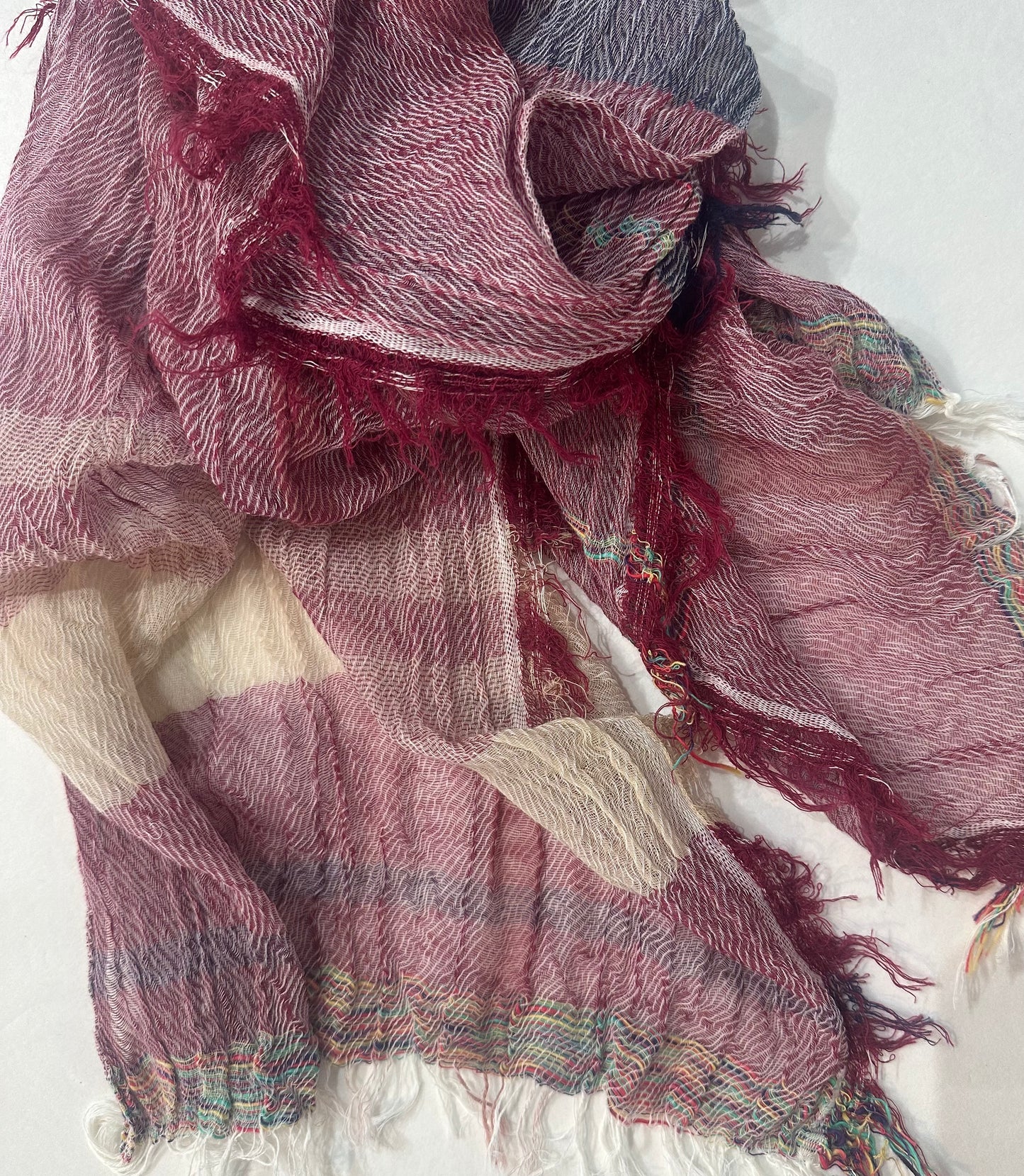 Roots Middle Gauze Cotton Scarves 21'' x 70'' from Japan