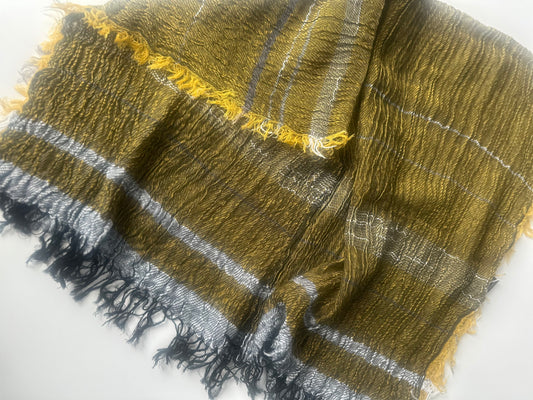 Roots Cotton Square Shawl from Tamaki Niime Japan  43'' square