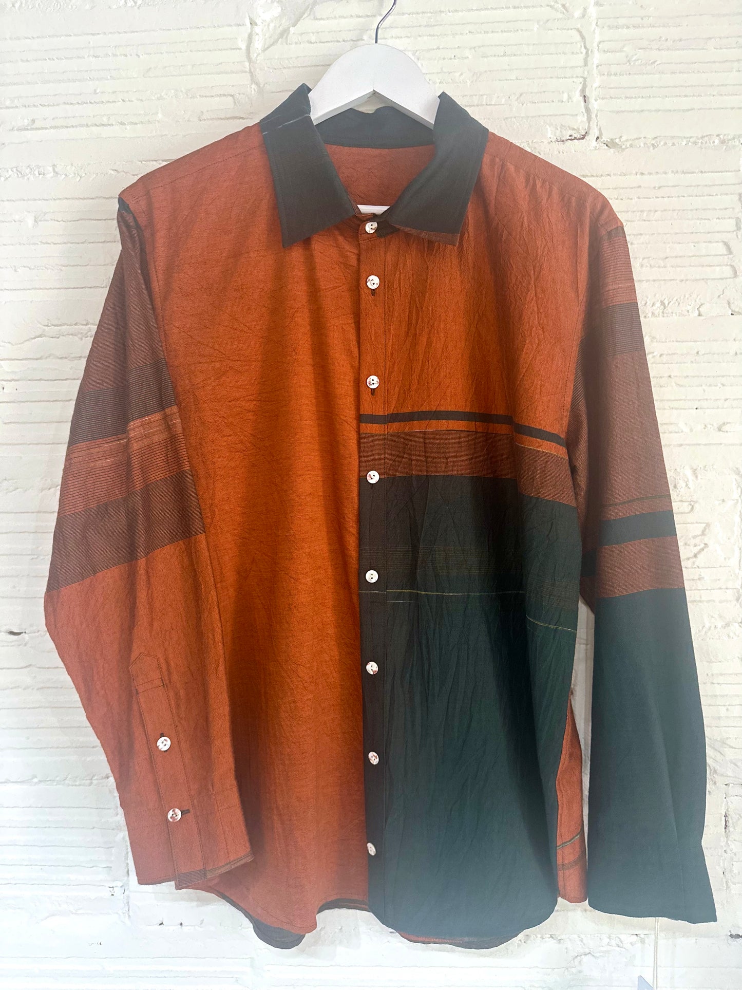 Button Down Shirt -Long Sleeve in Organic Cotton by Tamaki-Niime