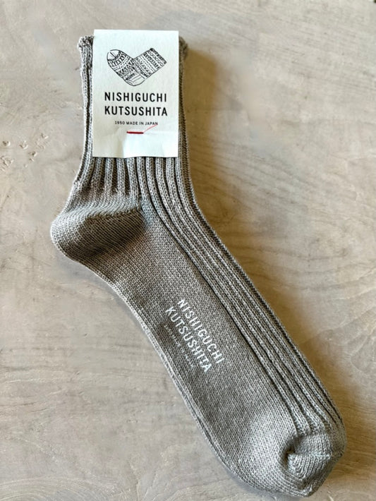 Linen ribbed sock from Japan