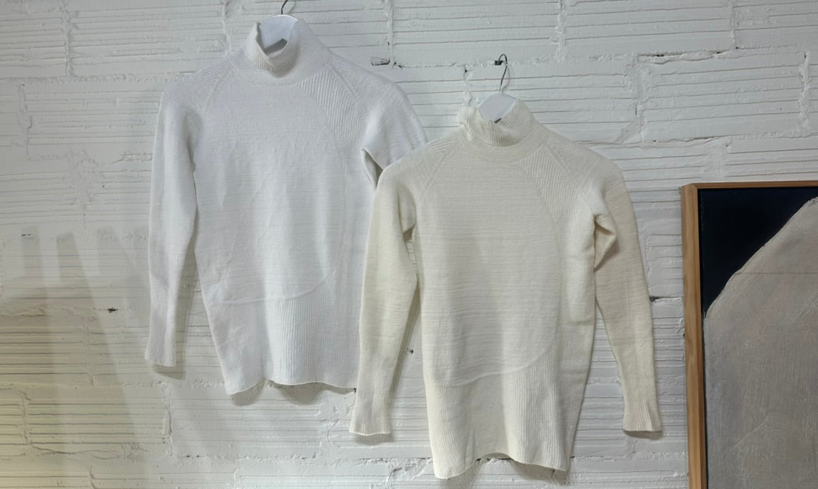 In-Nice Tamaki-Niime Mock Turtle  Stretch Sweater from Japan