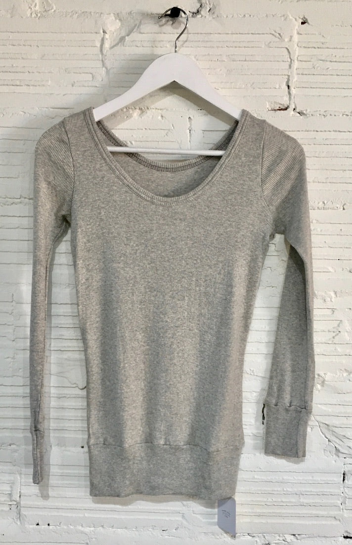 Tamaki-Niime Fukapita Scoop Cotton Knit Long Sleeve