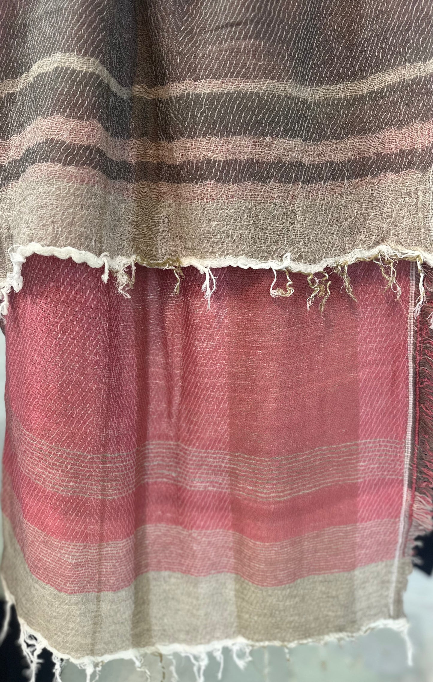 Roots Fluff shawl middle rectangular wool cotton and wool blend