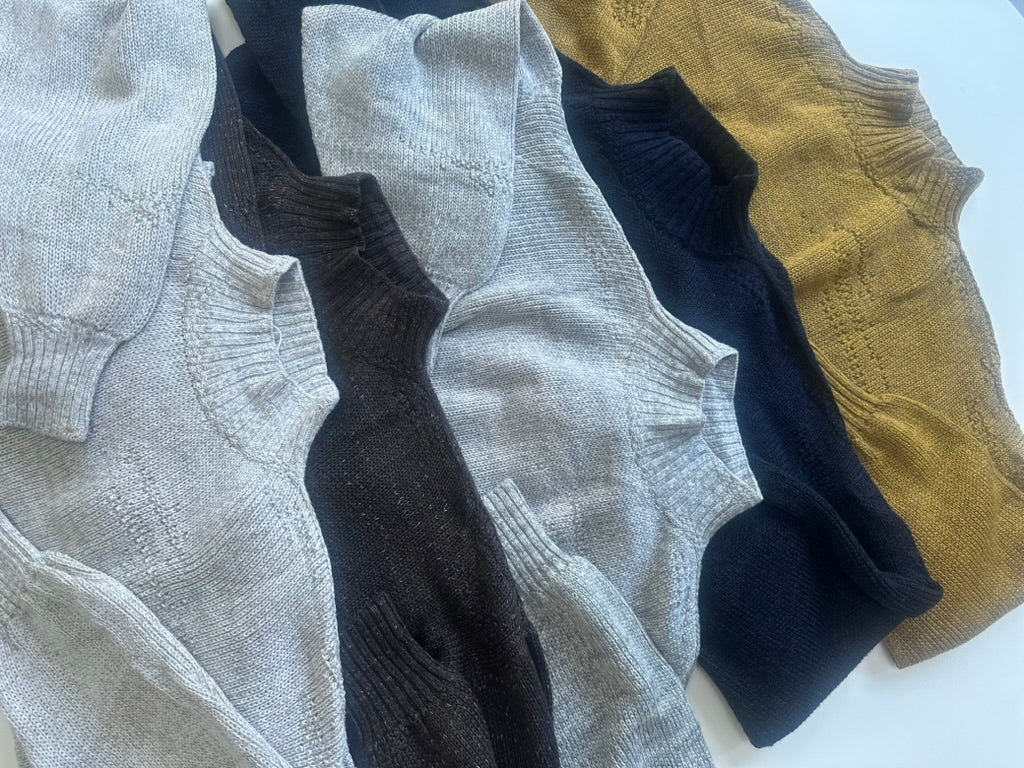 Mock Merino Cotton Tsuki Sweater