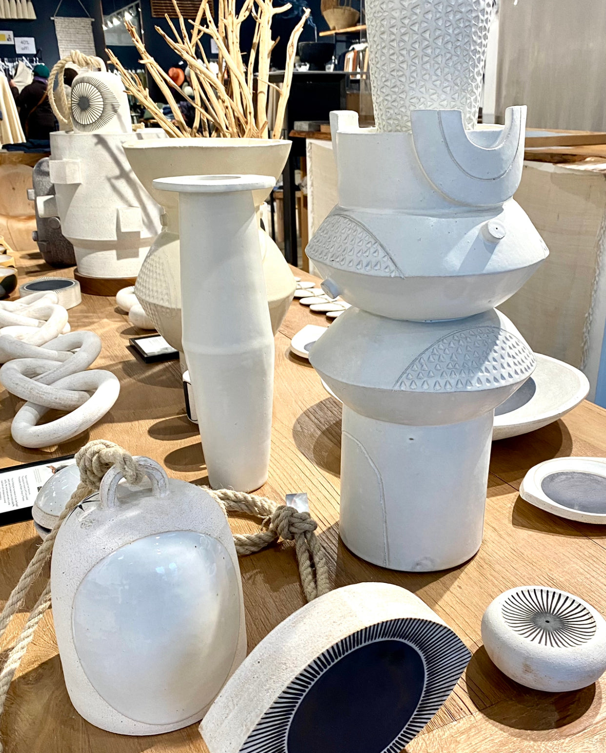 Futurist double oval tall planter vase by BZIPPY