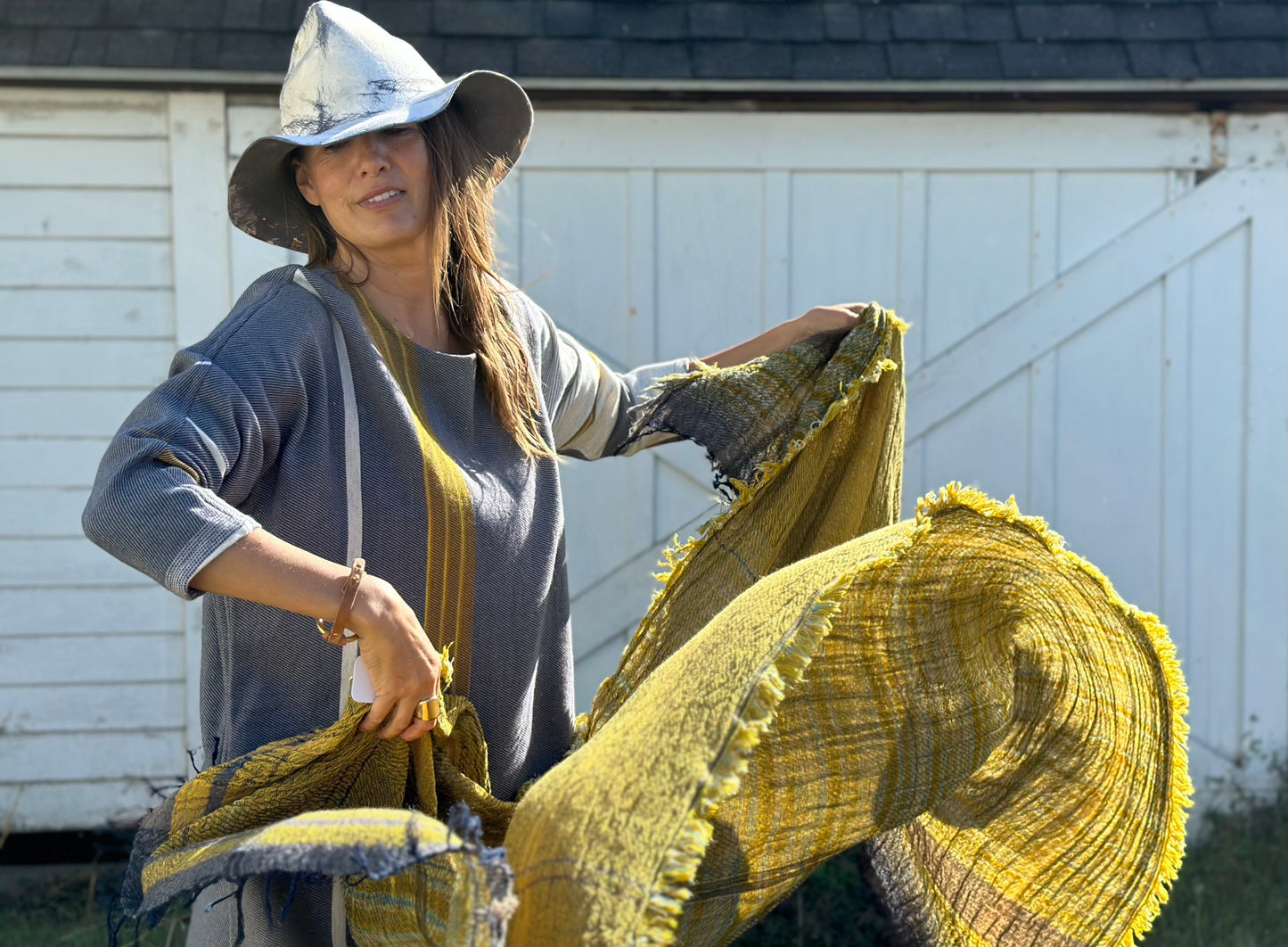 Waxed Spaventa Lapin Hat in Marble