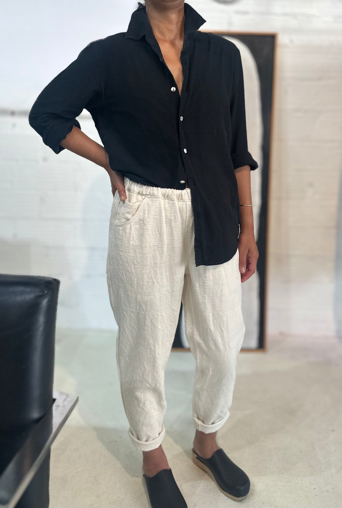 Tamaki-Niime Happy Pant-Organic Cotton Denim -Gender Fluid Wear from Japan