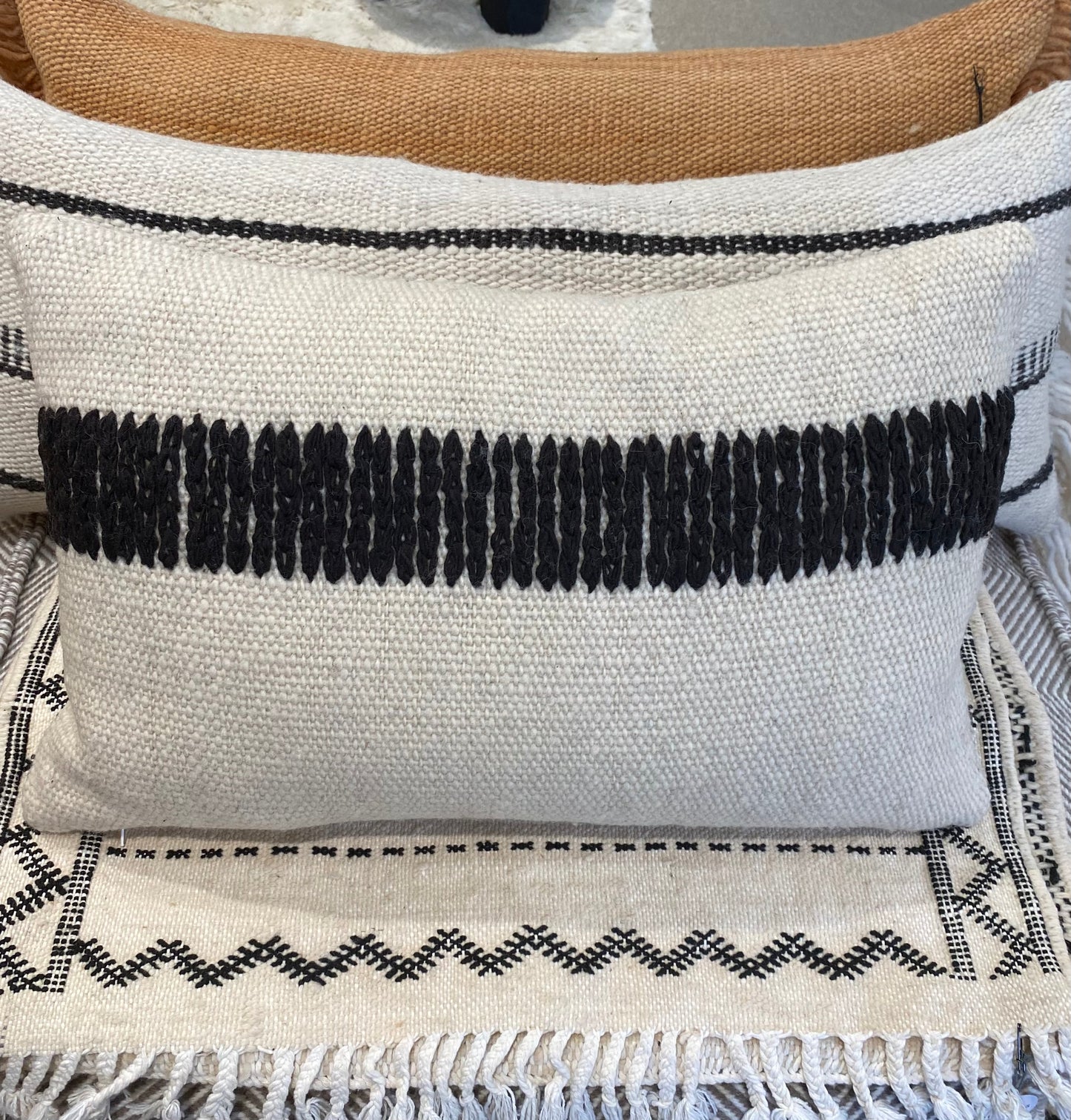 Chainstitch Makun Woolen Pillow 24" x 15"