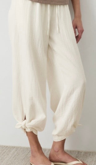 Breeze Double Gauze Split Hem Pant in Organic Cotton