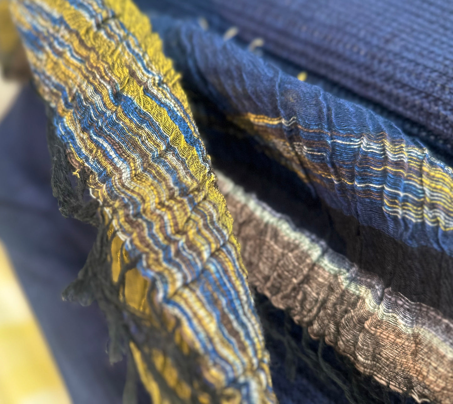 Roots Cotton Square Shawl from Tamaki Niime Japan  43'' square