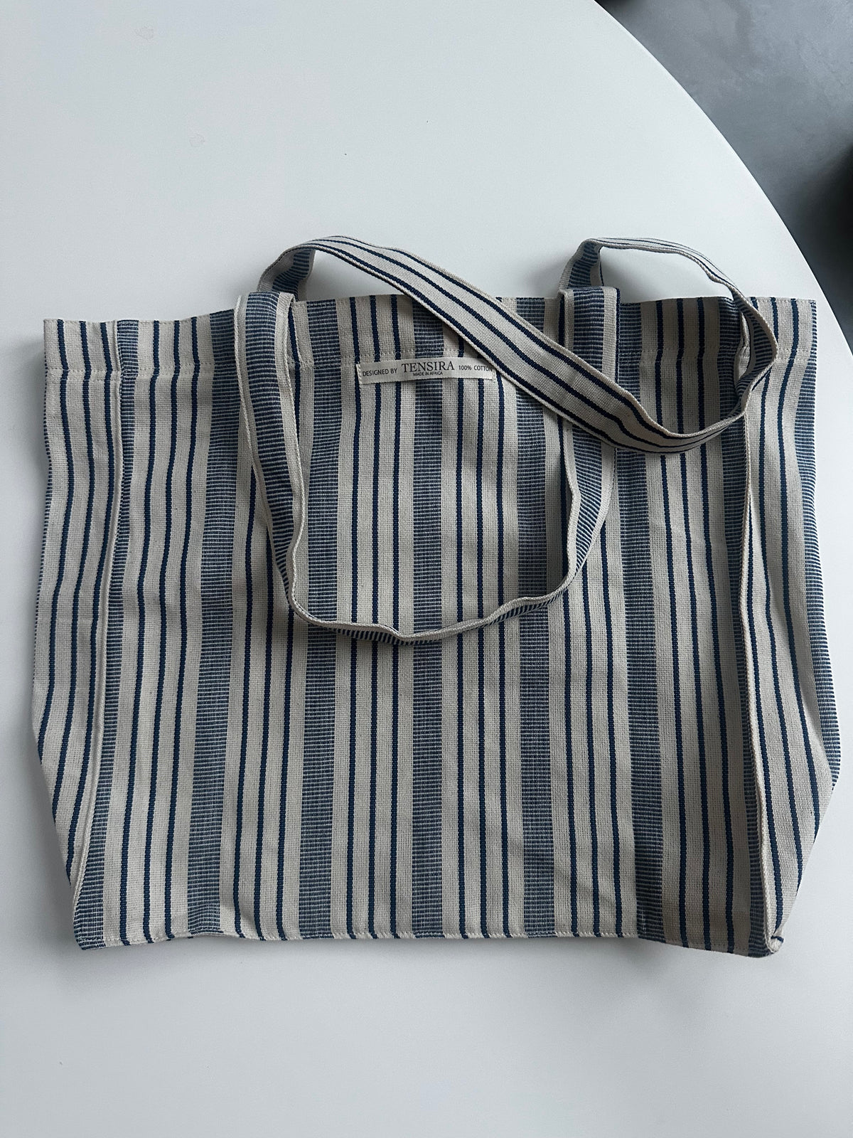 Stripe Cotton Tote by Tensira, France
