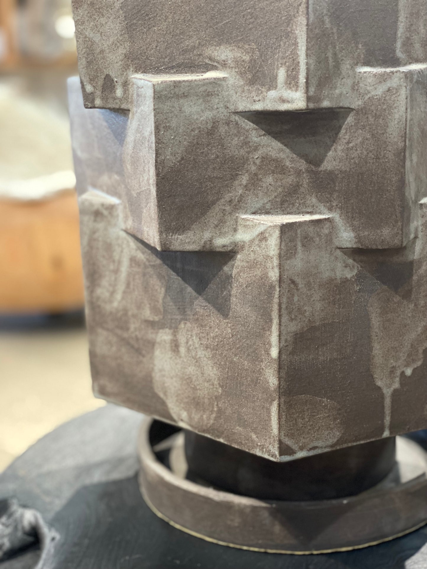 Acai Extra Large Hex Planter by legendary ceramicist, BZippy.