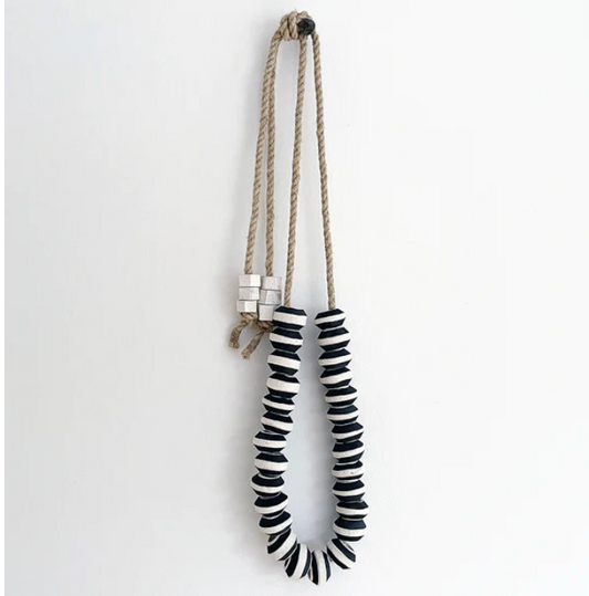 27 garland: indigo rings long pared beads