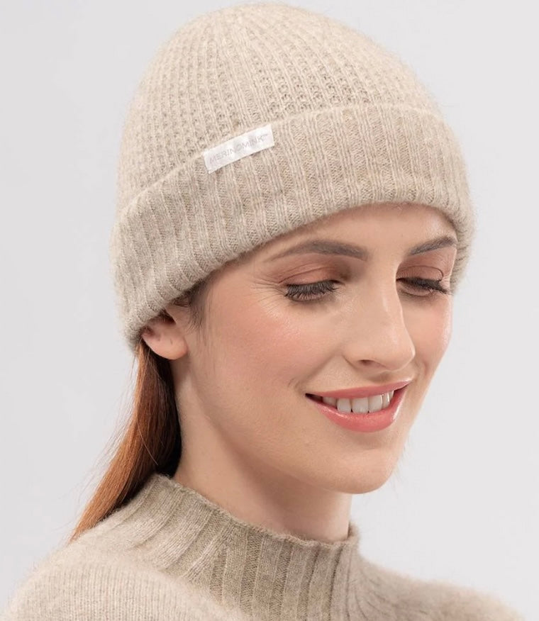 Finley Merino-Silk-BrushTail Possum Beanie.