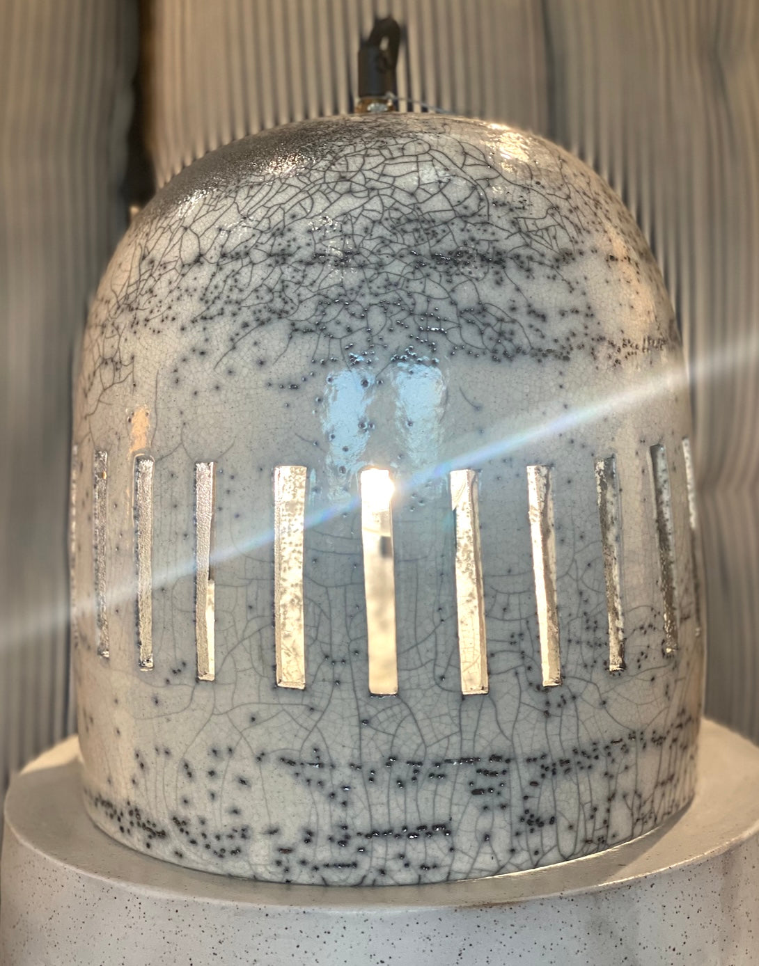 Raku Ceramic Pendant Lamp