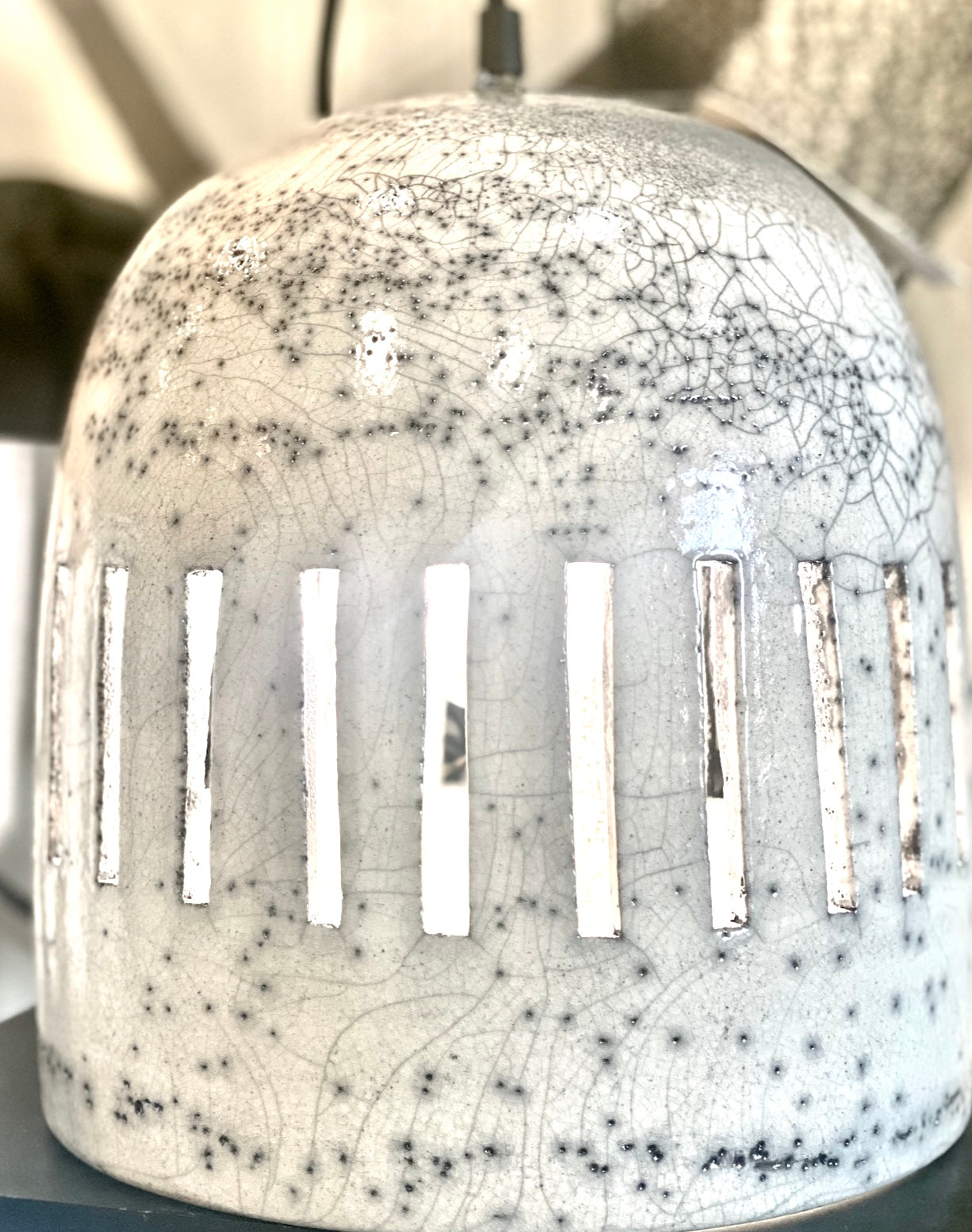 Raku Ceramic Pendant Lamp