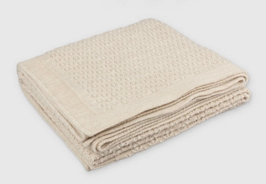 Merino Peppi Blanket Ecru