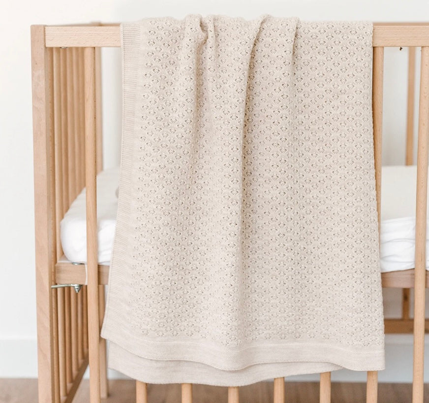 Merino Peppi Blanket Ecru