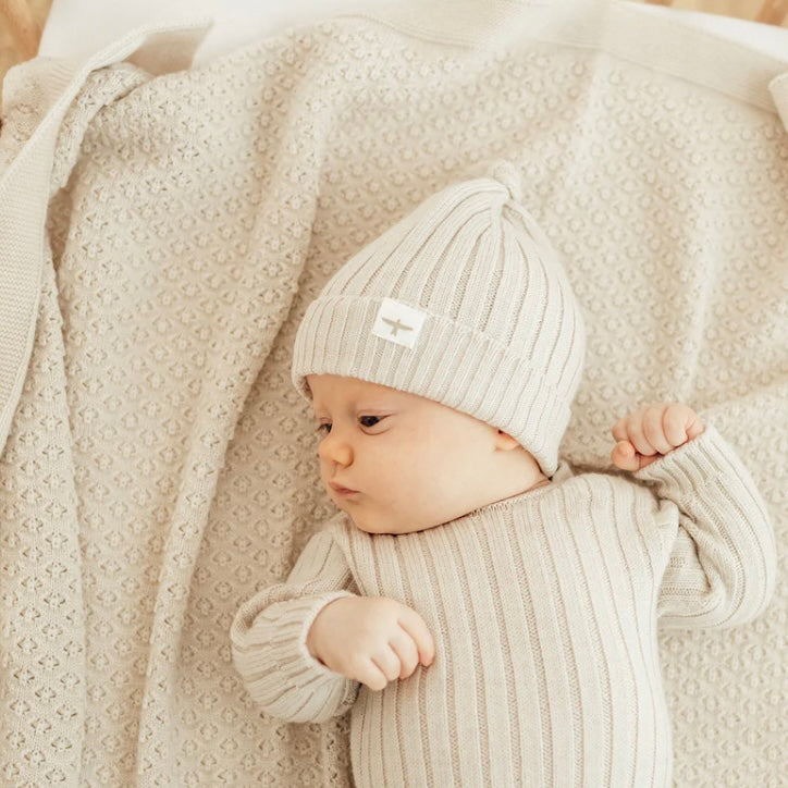 Merino Peppi Blanket Ecru