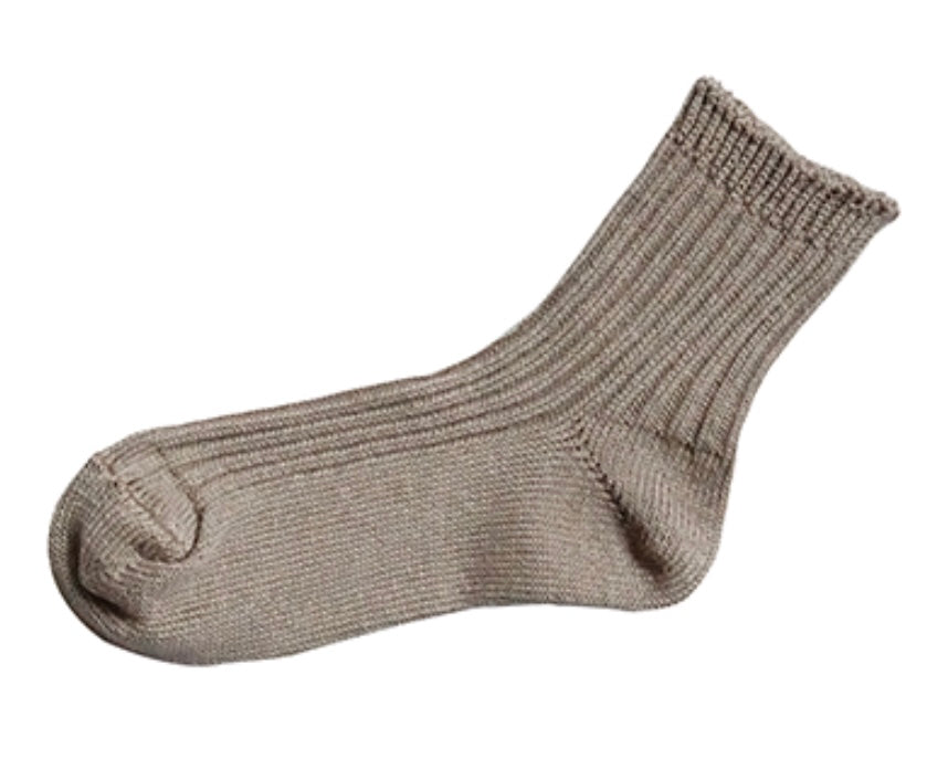 Linen ribbed sock from Japan