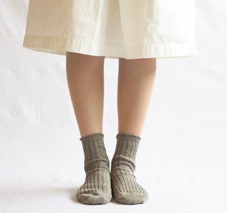 Linen ribbed sock from Japan