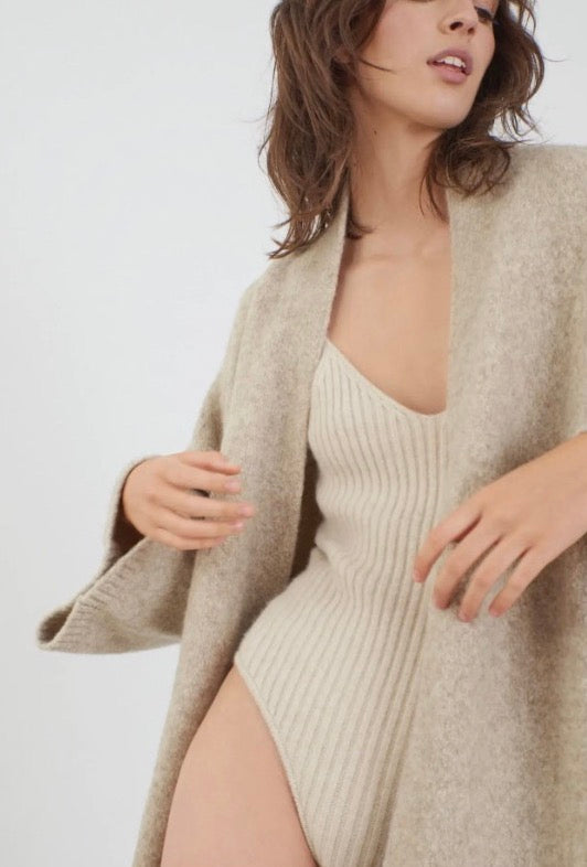 Yak-Alpaca Knitted Maxi Coat from Spain