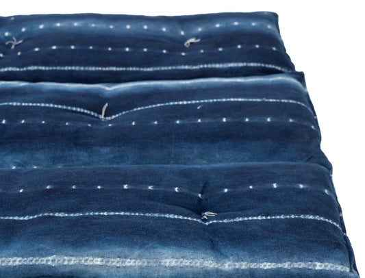 26 x 54 kapok overlay cushion -indigo