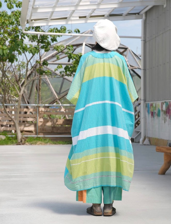 Tan Organic Cotton Kaftan Dress by Tamaki