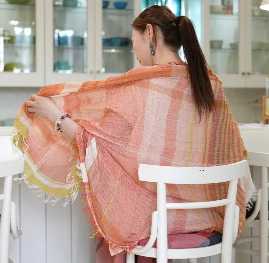 Roots Billowy shawls by Tamaki 90'' x 66''