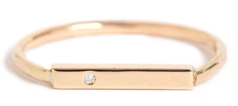 SIZE 6 1mm White Diamond Ring