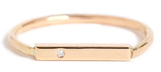 SIZE 6 1mm White Diamond Ring