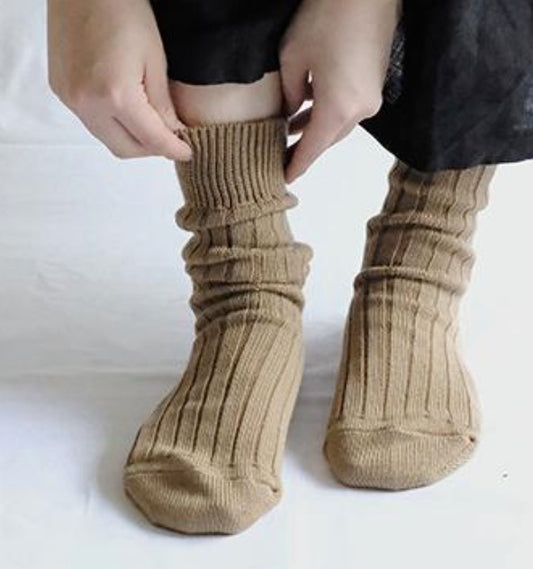 egyptian cotton ribbed socks