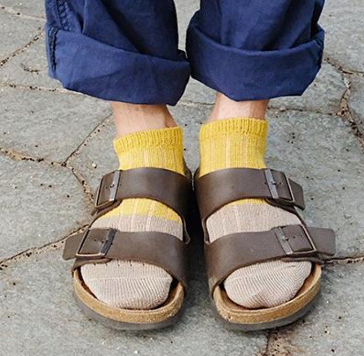 linen cotton anklet sock from Japan