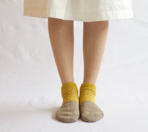 linen cotton anklet sock from Japan