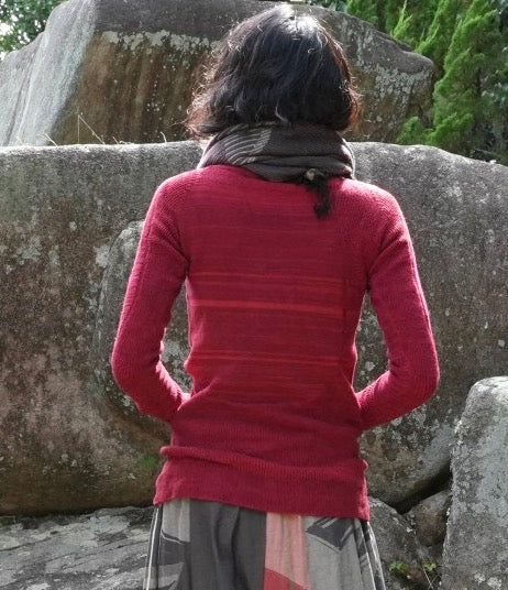 Tamaki-Niime In-Nice organic cotton sweater hand made in Japan