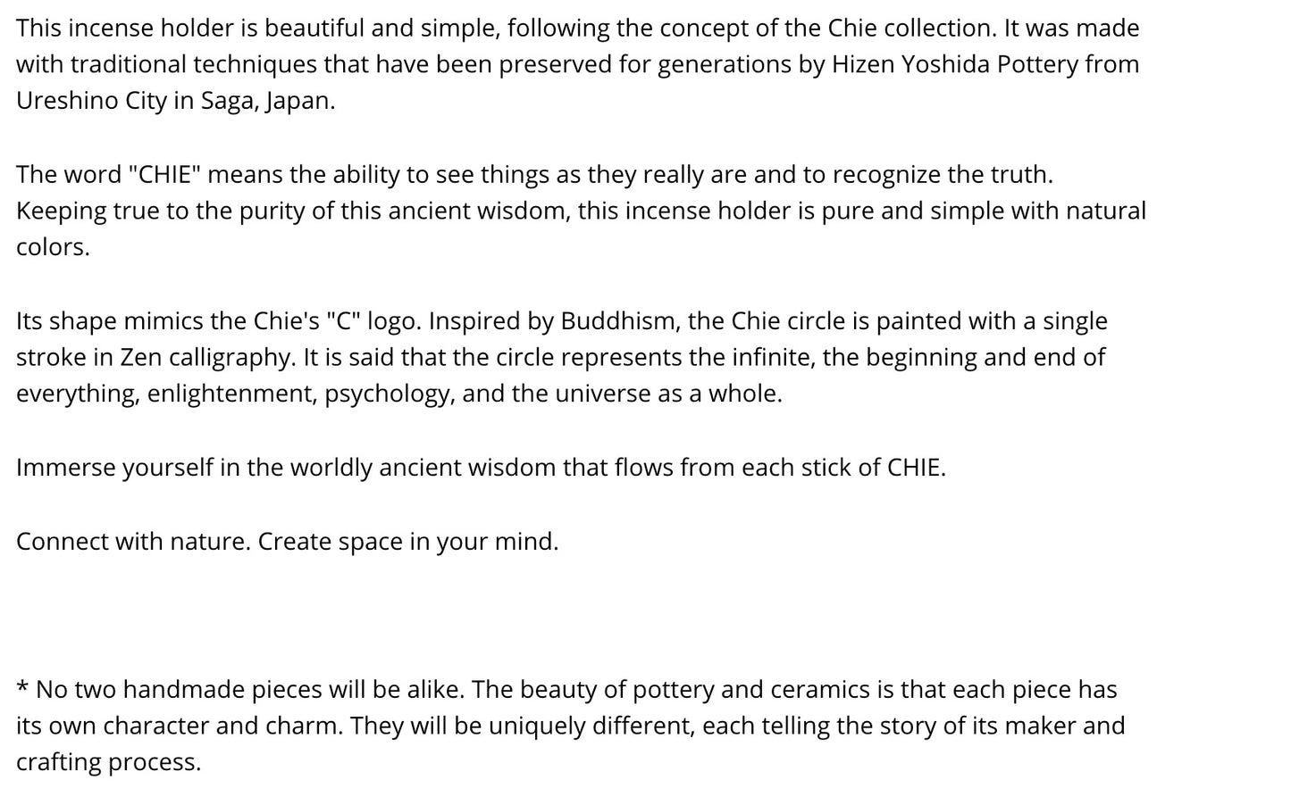 Chie Incense Holder from Japan