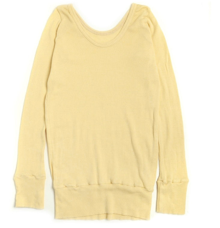 Tamaki-Niime Fukapita Scoop Cotton Knit Long Sleeve