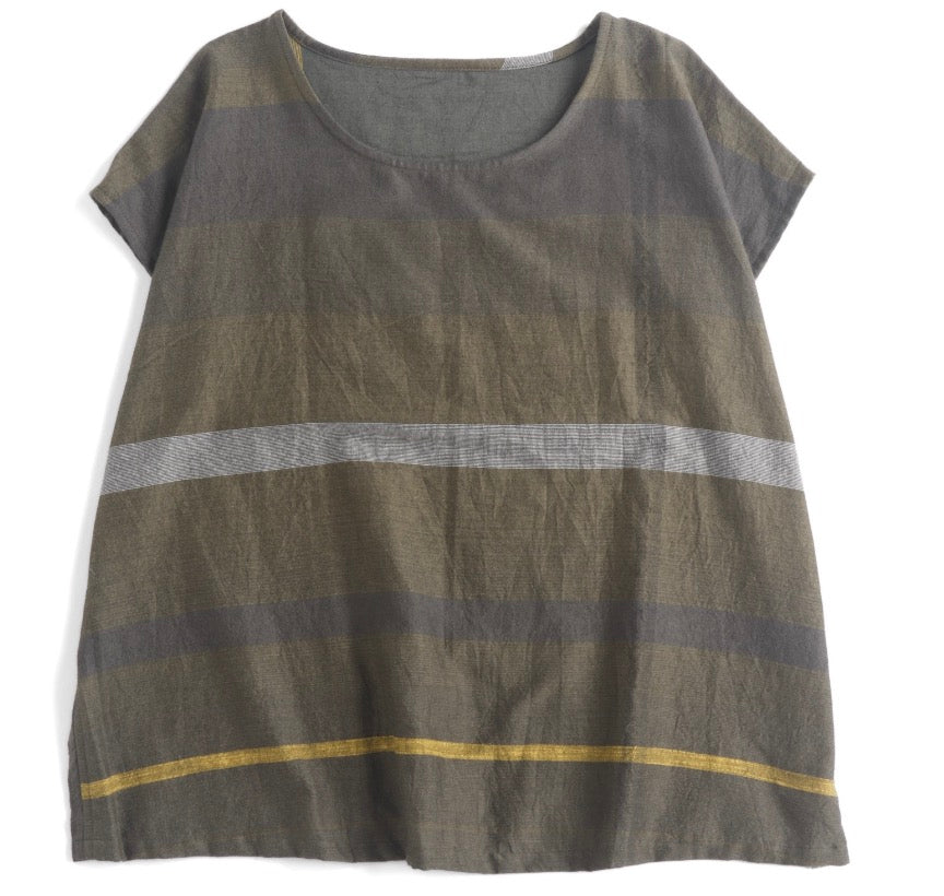 Suton tee short cap sleeve in organic Japanese cotton