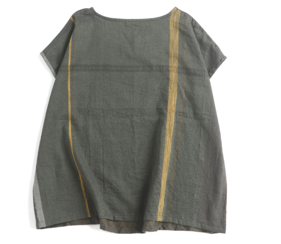 Suton tee short cap sleeve in organic Japanese cotton