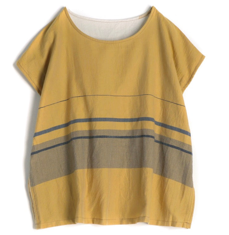 Suton tee short cap sleeve in organic Japanese cotton