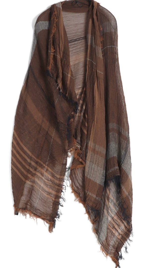 Roots cotton large shawl by Tamaki Niime