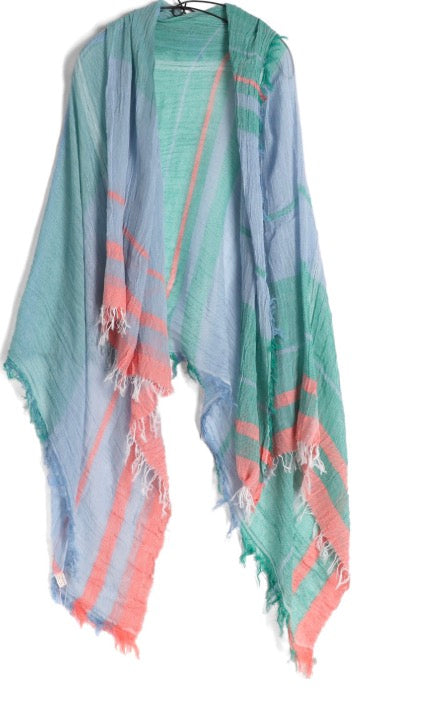 Roots cotton large shawl by Tamaki Niime