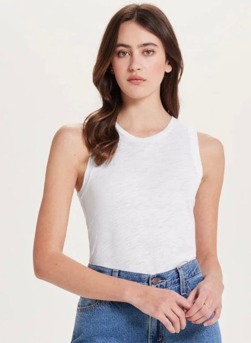 Goldie Lewinter Slub Cotton Classic Crew Knit Tank