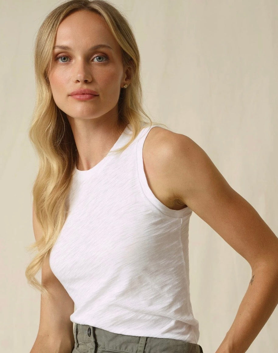 Goldie Lewinter Slub Cotton Classic Crew Knit Tank