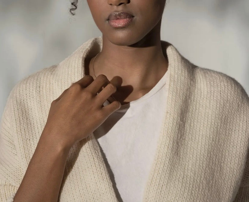 CECILIA SÖRENSEN Artisan Undyed Wool Cardigan